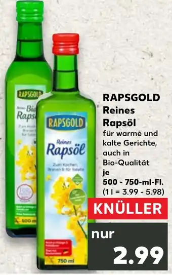 Kaufland RAPSGOLD Reines Rapsöl Angebot