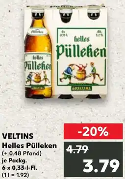 Kaufland VELTINS Helles Pülleken Angebot