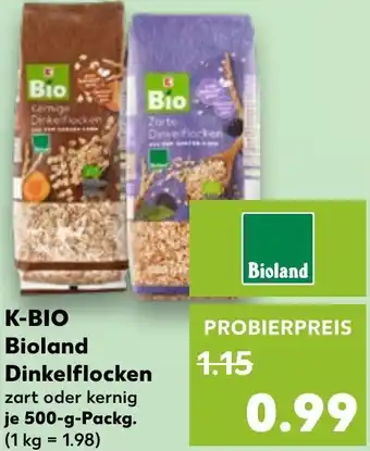 Kaufland K-BIO Bioland Dinkelflocken Angebot