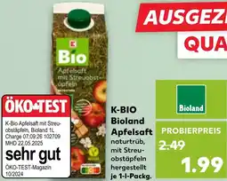 Kaufland K-BIO Bioland Apfelsaft Angebot