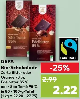 Kaufland GEPA Bio-Schokolade Angebot