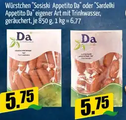 Mix Markt Würstchen "Sosiski Appetito Da" oder "Sardelki Appetito Da" Angebot