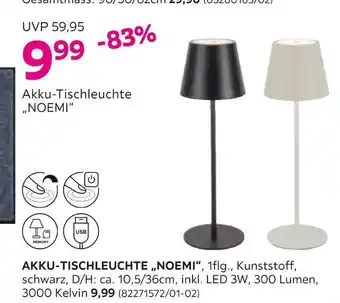 Mömax Akku-tischleuchte „noemi“ Angebot