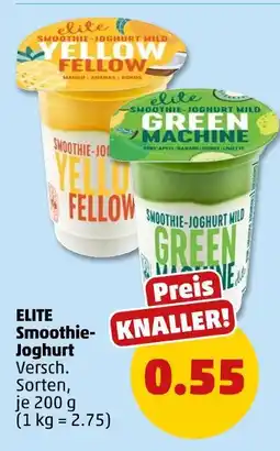 PENNY Elite smoothie-joghurt mild yellow fellow oder green machine Angebot