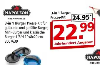 Segmüller Napoleon 3-in 1 burger presse-kit Angebot