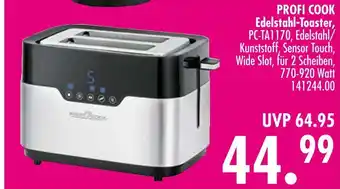 Möbel Boss Profi cook edelstahl-toaster, pc-ta1170 Angebot