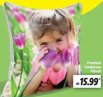 Lidl Premium Fotokissen Plüsch Angebot