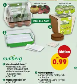 PENNY Romberg mini-gewächshaus oder kresseanzucht-set oder kräutergarten Angebot