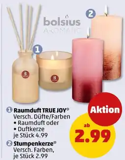 PENNY Bolsius aromatic raumduft true joy oder stumpenkerze Angebot