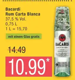 Marktkauf Bacardí rum carta blanca Angebot