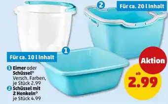 PENNY Eimer, schüssel oder schüssel mit 2 henkeln Angebot