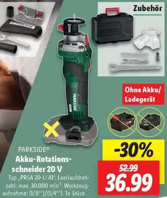 Lidl PARKSIDE Akku-Rotationsschneider 20 V Angebot