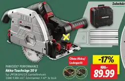 Lidl PARKSIDE PERFORMANCE Akku-Tauchsäge 20 V Angebot