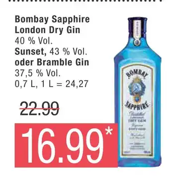 Marktkauf Bombay sapphire london dry gin oder bramble gin Angebot