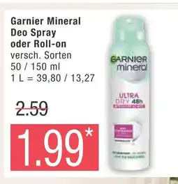 Marktkauf Garnier mineral deo spray oder roll-on Angebot