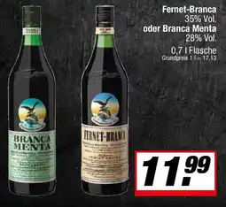 L. STROETMANN GROSSMARKT Fernet-Branca 35% Vol. oder Branca Menta 28% Vol. Angebot