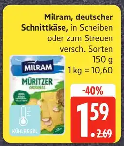 Edeka Milram deutscher schnittkäse Angebot