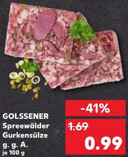 Kaufland GOLSSENER Spreewälder Gurkensülze g. g. A. Angebot