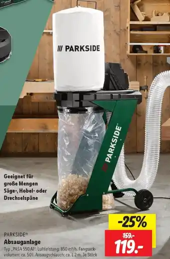 Lidl PARKSIDE Absauganlage Angebot