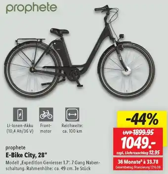 Lidl prophete E-Bike City, 28" Angebot