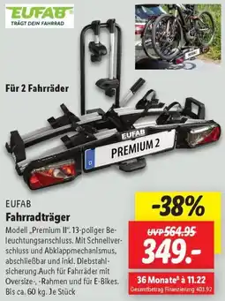 Lidl EUFAB Fahrradträger Angebot