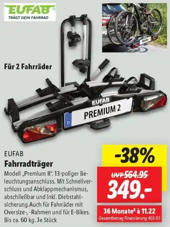 Lidl EUFAB Fahrradträger Angebot