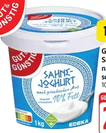 Edeka Gut & Günstig Sahne Joghurt Angebot