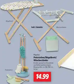 Lidl Playtive Putzstation/Bügelbrett/ Wäscheständer Angebot