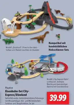 Lidl Playtive Eisenbahn-Set City Express/Dinoland Angebot