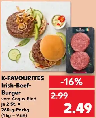 Kaufland K-FAVOURITES Irish-Beef Burger Angebot