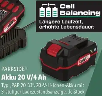 Lidl PARKSIDE Akku 20 V/4 Ah Angebot