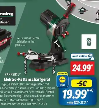 Lidl PARKSIDE Elektro-Kettenschärfgerät Angebot