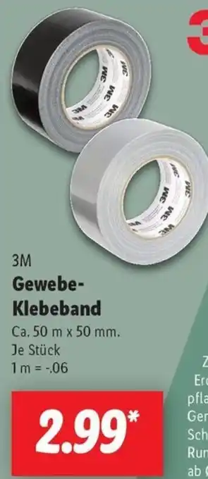 Lidl 3M Gewebe Klebeband Angebot