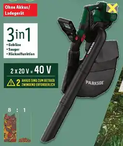 Lidl PARKSIDE Akku-Laubsauger/-bläser 40 V Angebot