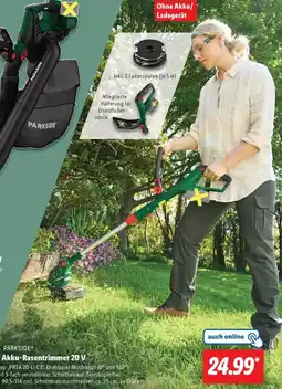 Lidl PARKSIDE Akku-Rasentrimmer 20 V Angebot