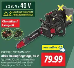 Lidl PARKSIDE PERFORMANCE Akku-Baumpflegesäge, 40 V Angebot