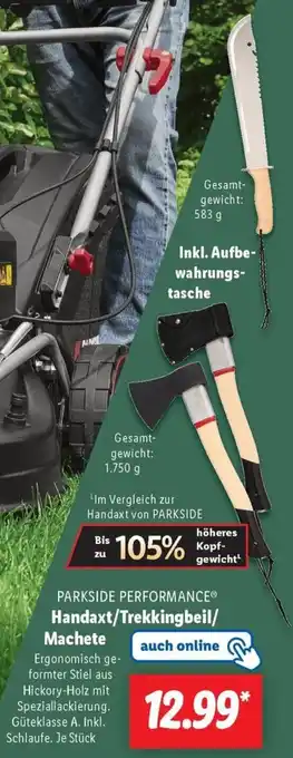 Lidl PARKSIDE PERFORMANCE Handaxt/Trekkingbeil/ Machete Angebot