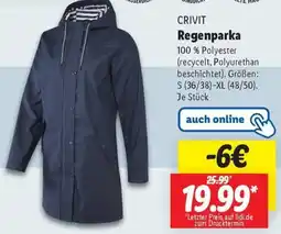 Lidl CRIVIT Regenparka Angebot