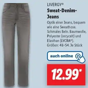 Lidl LIVERGY Sweat-Denim Jeans Angebot