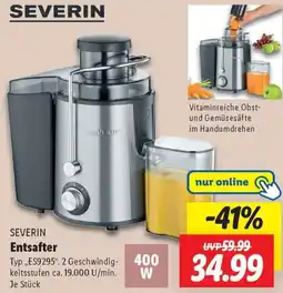 Lidl SEVERIN Entsafter Angebot