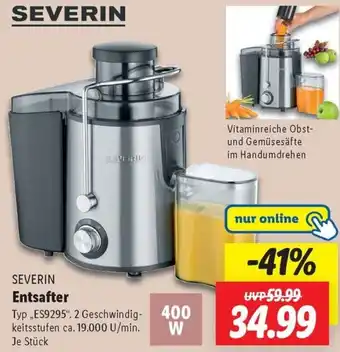 Lidl SEVERIN Entsafter Angebot