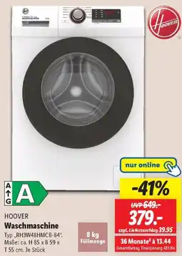 Lidl HOOVER Waschmaschine Angebot