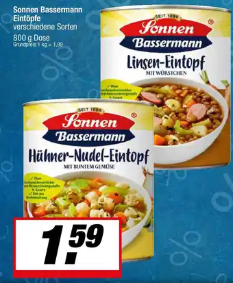 L. STROETMANN GROSSMARKT Sonnen Bassermann Eintöpfe Angebot