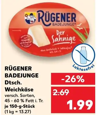 Kaufland RÜGENER BADEJUNGE Dtsch. Weichkäse Angebot