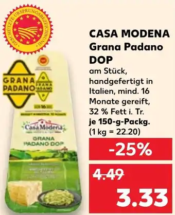 Kaufland CASA MODENA Grana Padano DOP Angebot