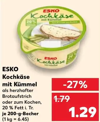 Kaufland ESKO Kochkäse mit Kümmel Angebot