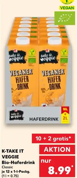 Kaufland K-TAKE IT VEGGIE Bio-Haferdrink Angebot