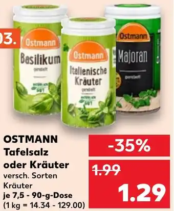 Kaufland OSTMANN Tafelsalz oder Kräuter Angebot