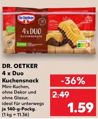 Kaufland DR. OETKER 4 x Duo Kuchensnack Angebot