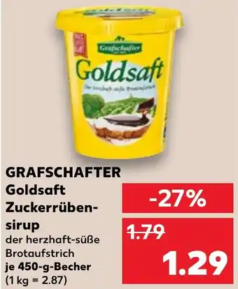 Kaufland GRAFSCHAFTER Goldsaft Zuckerrüben- sirup Angebot